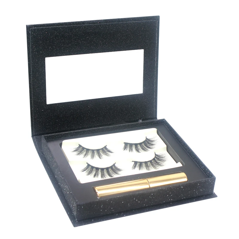 

Chinese factory wholesale Customized waterproof magnetic eyeliner for false eyelashes set, Natural black