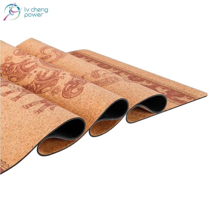 

Custom Yoga Mats 100% Natural Organic Custom Yoga Mats Fitness Comfortable Cork Yoga Mat 5mm, Cork color