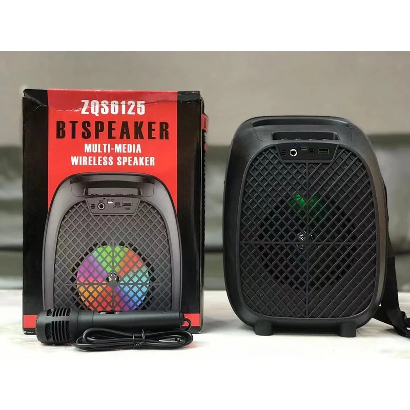 

6125 New Trending Product Wireless Speaker ZQS 6.5 Inch Small TWS Bass Speaker With Cool Light