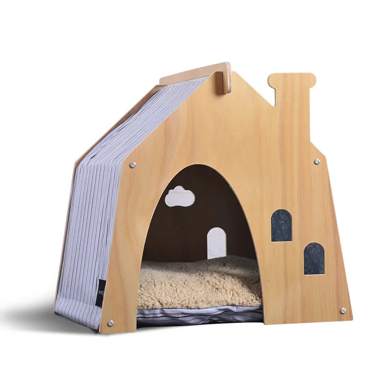 

Luxury Dog Four Seasons Small House Breathable Chimney Model Cat Warm Cave Pet Delivery Room