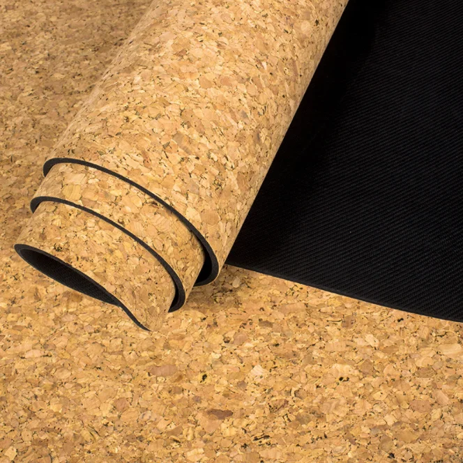 

Portable Lightweight TPE Premium Non-slip eco-friendly Cork Pilate mat Yoga Mat, Natural