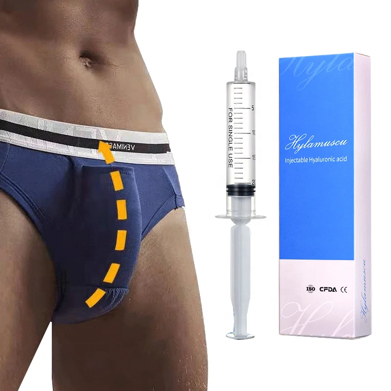 

No Pain 10ml 20ml cross linked acid Hyaluronic gel dermal filler enlargement penis implant injection for thicker and longer