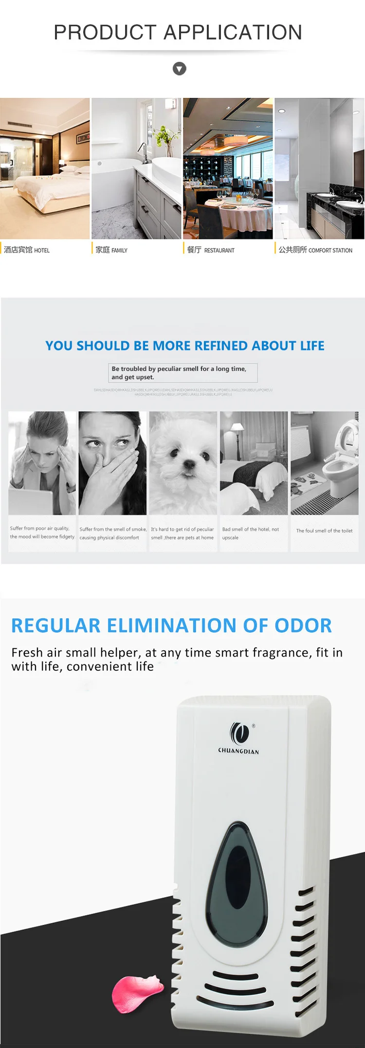 Chuangdian Bathroom Fragrance Dispenser Cd6017a Buy Fan Perfume