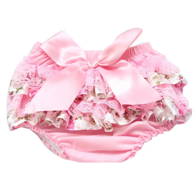 

Toddler Ruffle Bloomers Girl's Underwear Babys Briefs Cotton Fabric Lace Butterfly diaper cover ruffle baby Trousers knickers, Picture