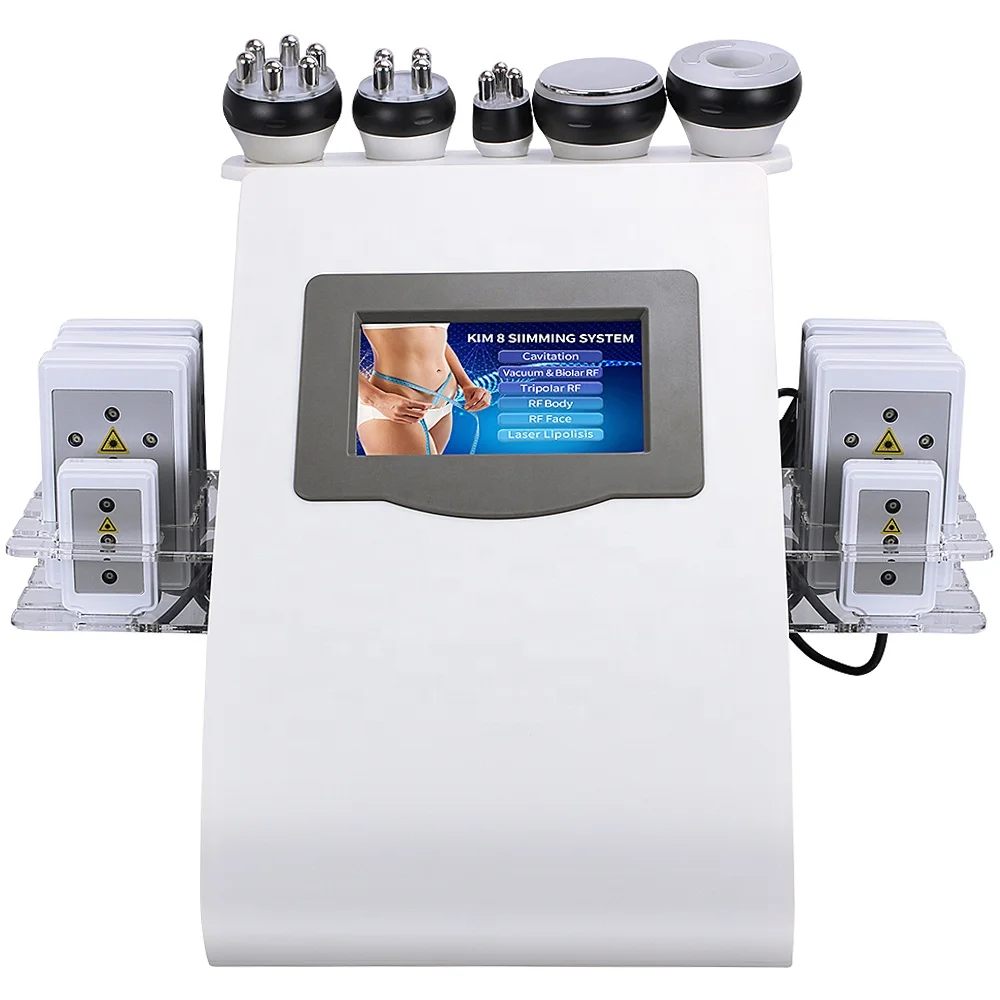 

Beemyi Portable Rf Vacuum Cavitation System Lipo Laser 40Kz Slim Weight Loss Beauty Machine Lipolaser Slimming Machine, White