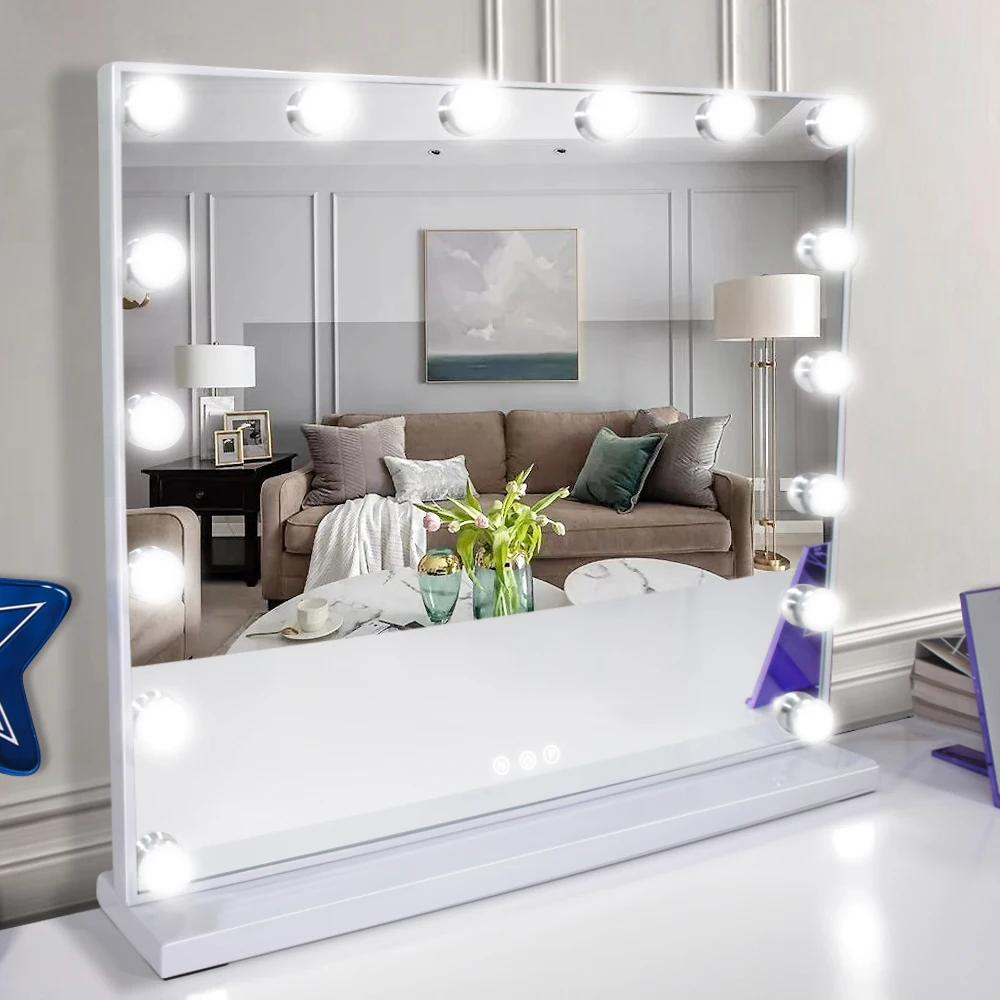 

Cmts Hollywood Vanity Led Lights Makeup Mirror Touch Screen, Customized