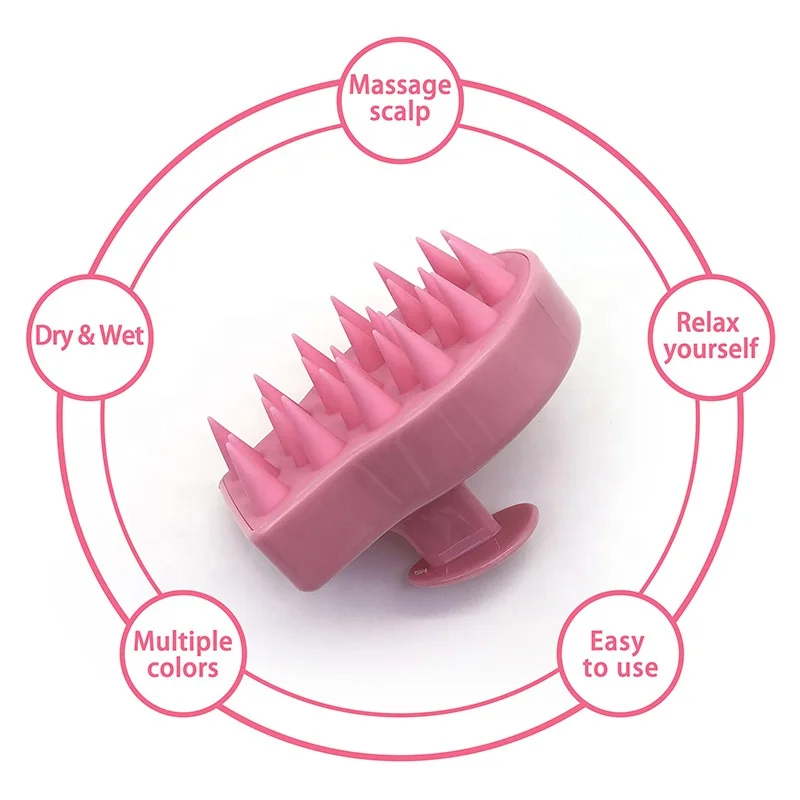 

Hot Sale Silicone Pet Shampoo Brush Scalp Massager with Custom Logo, Customized
