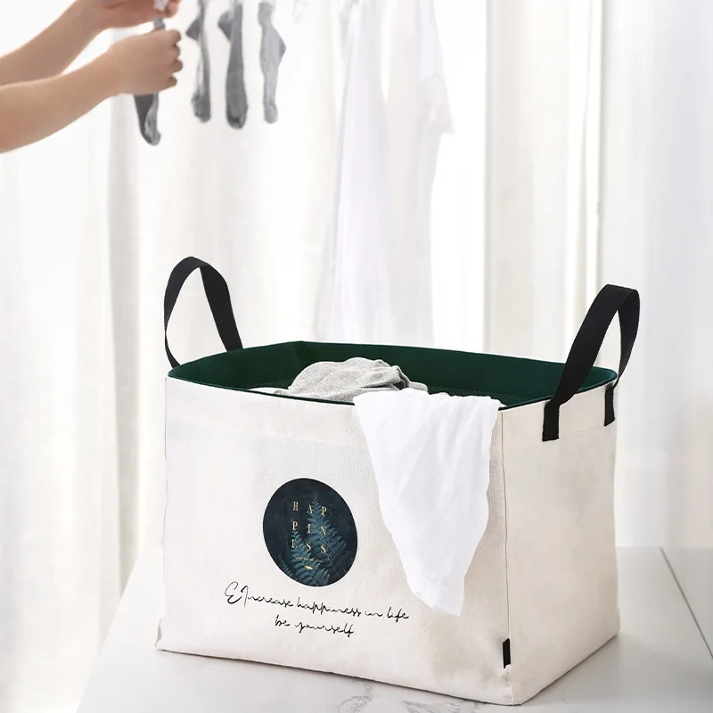 

Nordic Collapsible Laundry Basket Put Clothes Household Toy Storage Pumping Net With Lid Laundry Laundry Basket