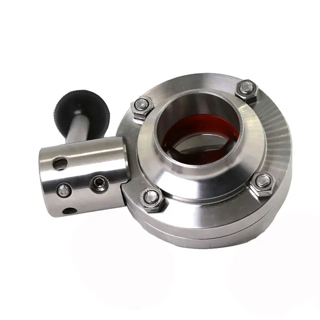 
Stainless Steel 304 Tri-Clamp Connection DN50 Sanitary Butterfly Valve 