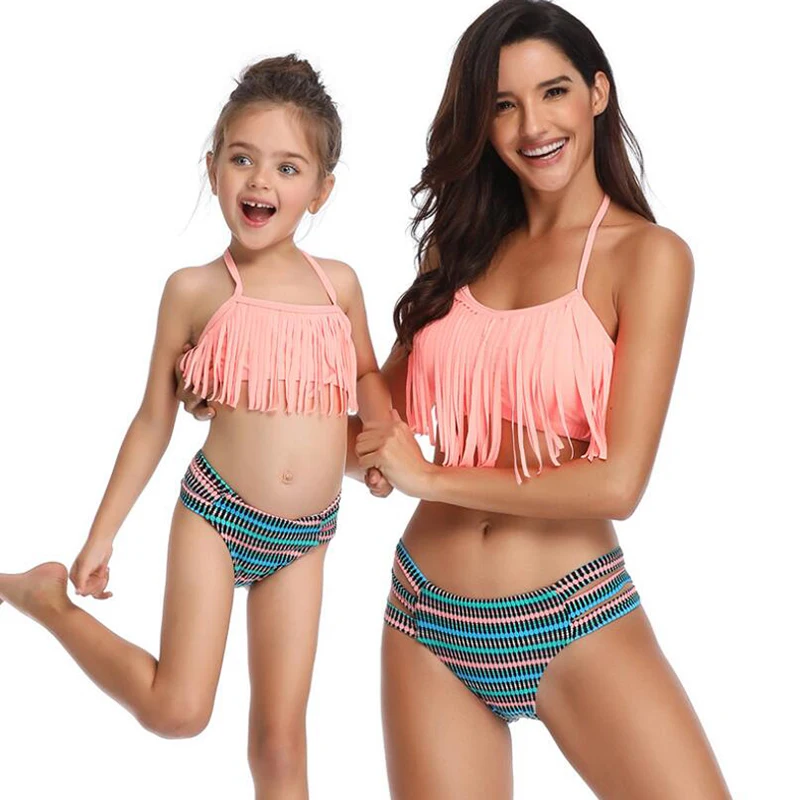 

Parent Child Clothing Bikini Set Kids for Women Designer Two Piece Sexy Swimsuits, Picture