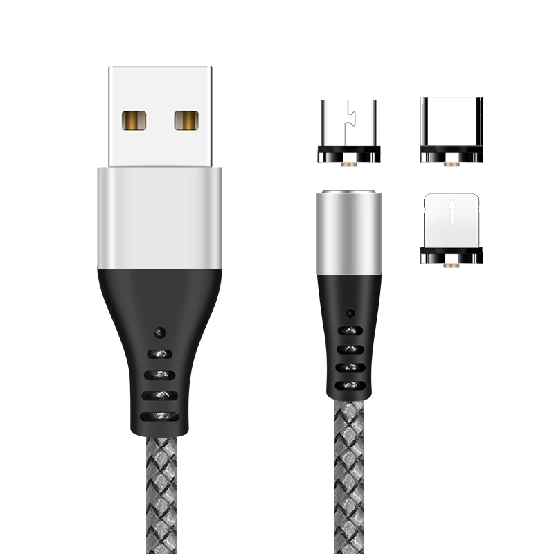 

Magnetic USB Charger 3 In 1 USB Charging Cable Multi-Function Chager Cable for iPhone Android