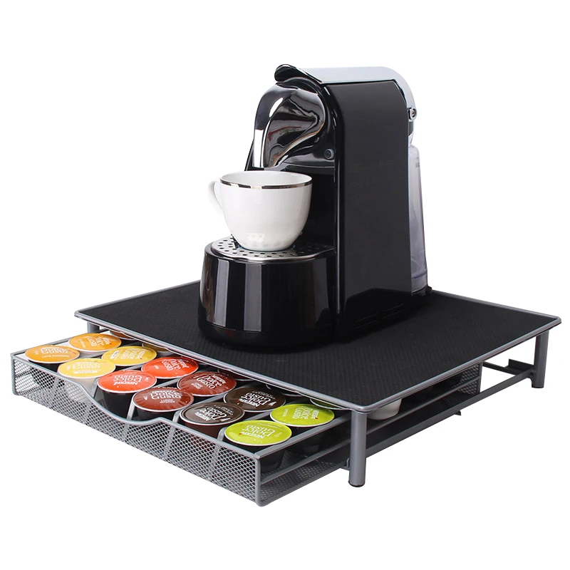 

High quality cheap rack price capsule storage Coffee machine base, Black