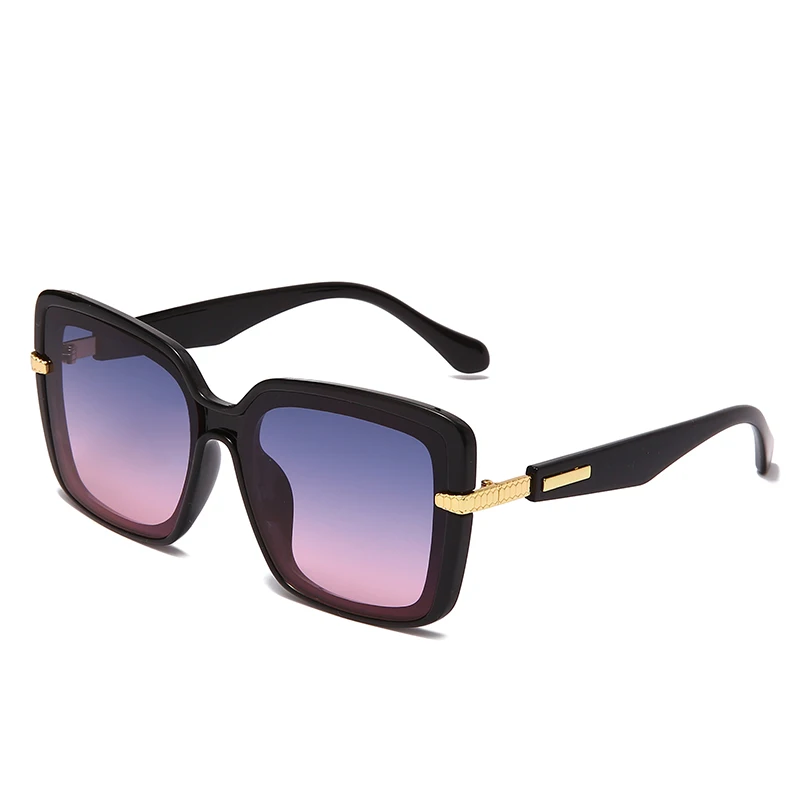 

Best Price Oversized Big Frame Sun Glasses 2021 Square Fashion Sunglasses PC UV400, Mix color