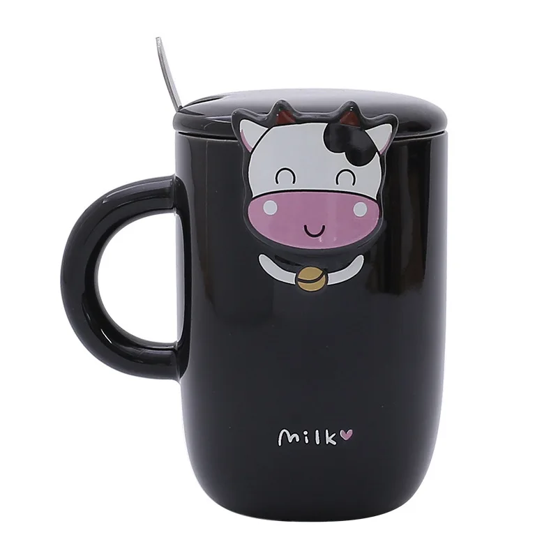 

Popular Top Grade Ceramic Cow White Black Sublimation Mug, White and black