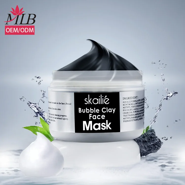 

Bubble sheet chacoal spa mask facial skin care face clay mask carbon bubbles peel off skincare private label logo