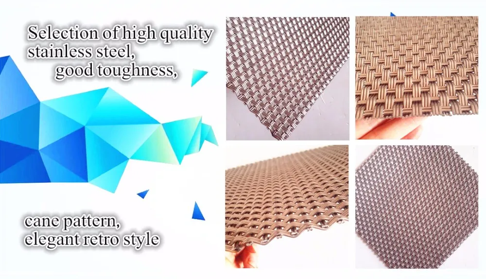 Room Divider Aisi304 Square Weave Wire Mesh,Crimped Type Architectural