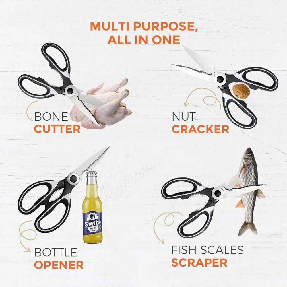 Kitchen Shears Heavy Duty Shears Ultra Sharp Stainless Steel Kitchen Scissors With Cover For