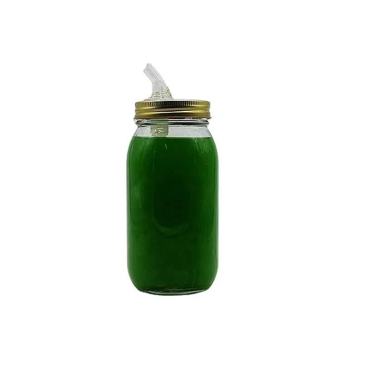 

Wholesale 750ml 32oz Glass Mason Jar with 70 86 Pourting Spouts Custom Color Metal Lid Pourer