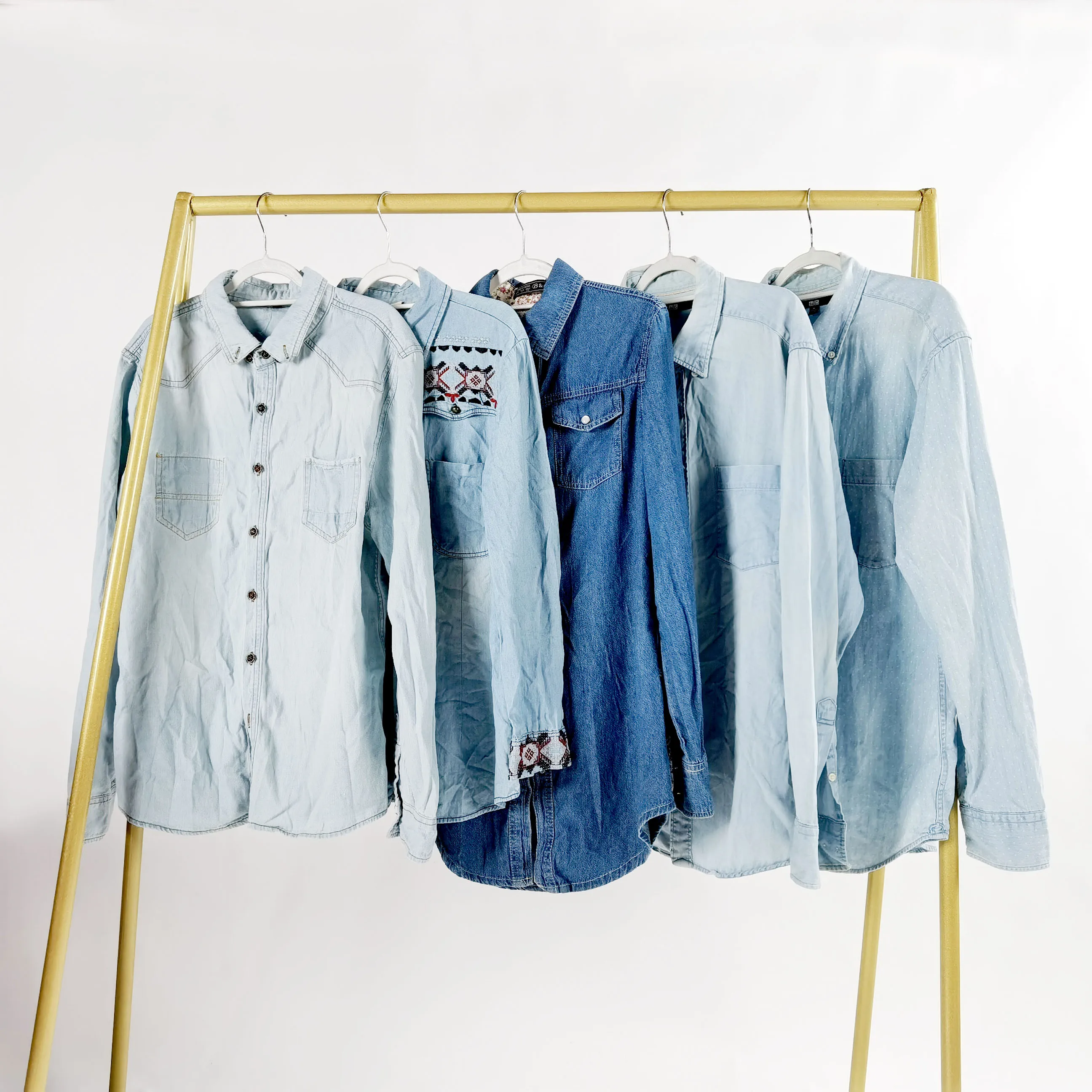 
High quality A Grade Jean Shirt Used Clothes 45 kgs per Bale 