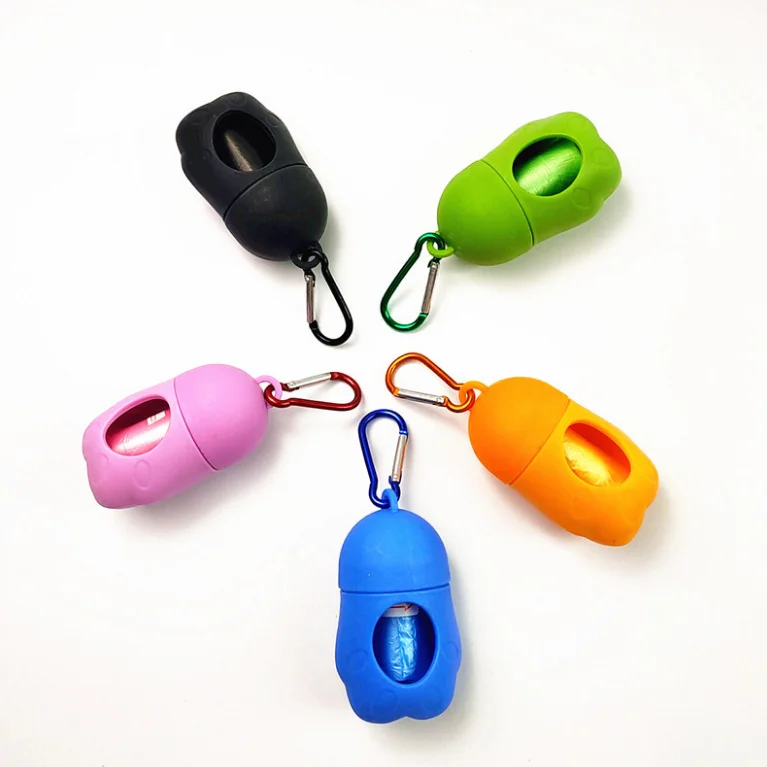 

New Plastic Small Portable Pet Garbage Bag Biodegradable Dog Poop Bag Storage Box, As picture