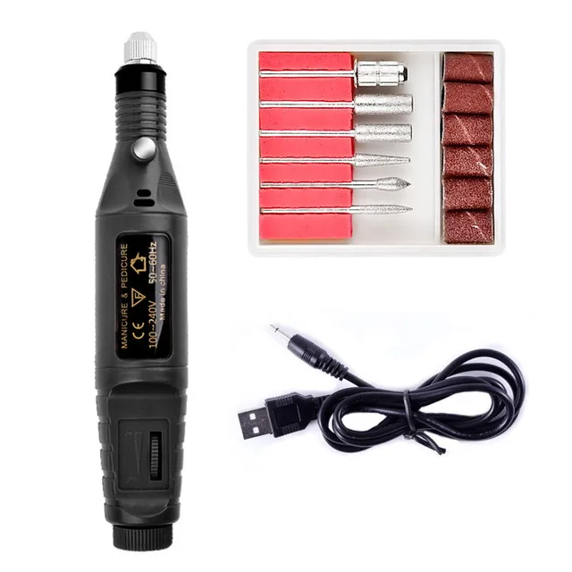 

Mini Electric Nail Drill Machine Kit Manicure Machine Nail Art Pen Pedicure Nail File Art Tools