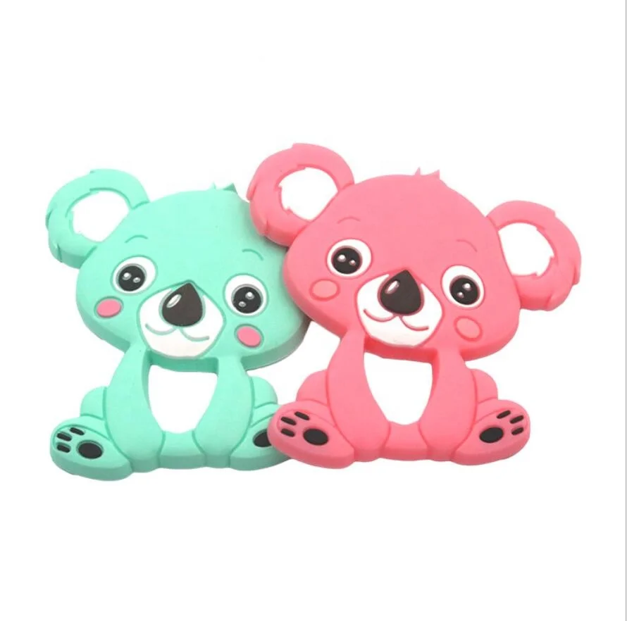 
Silicone Koala Beads Teether Baby Teething Toys BPA Free Food Grade Pearls Nursing Gifts DIY Silicone Necklace Baby Gift 