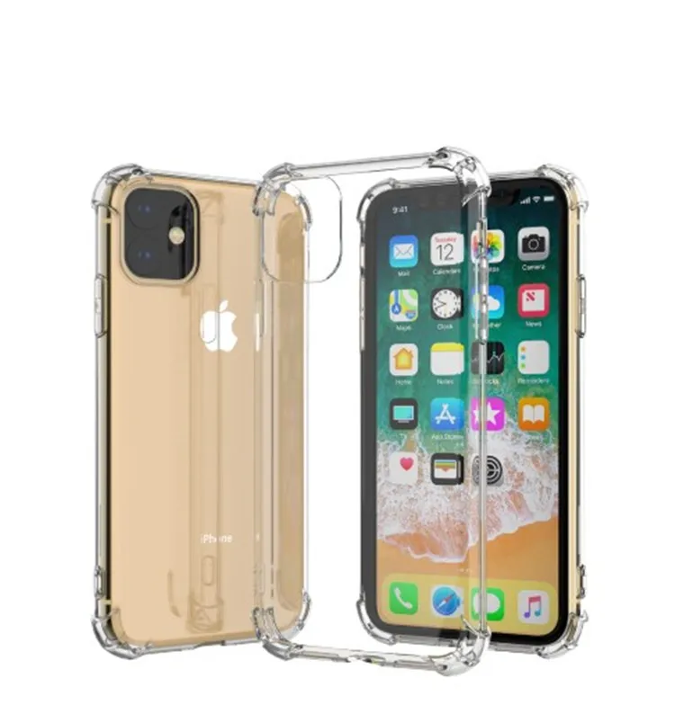 Soft Tpu Shockproof Clear Transparent Phone Cover Case For Iphone 11 12