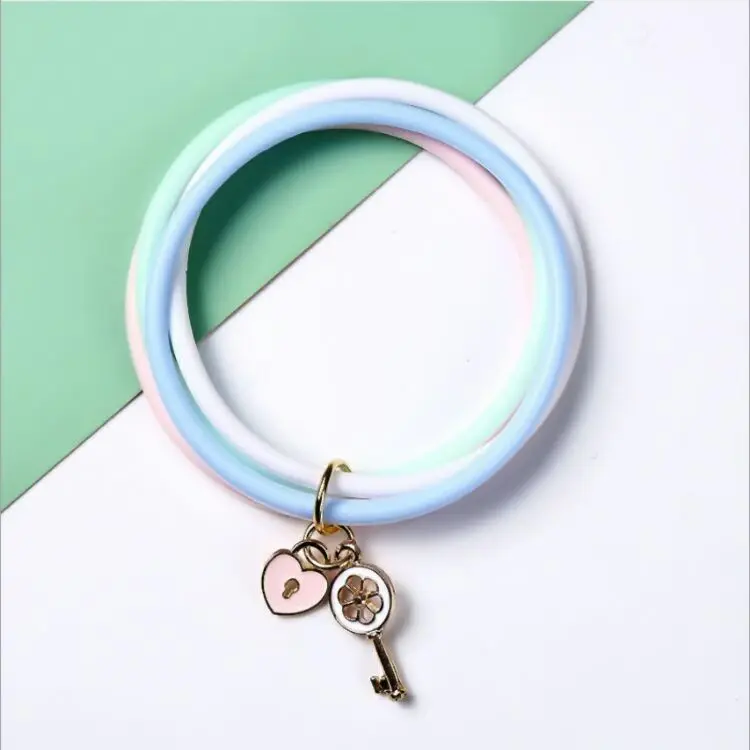 

Superior Quality Different Fashional Delicate Pendant Design Women Charms Silicone Fragrant Bracelet, Pink,green,blue