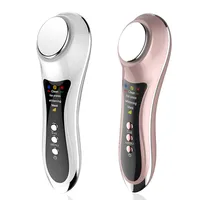 

New product 2019 handheld ultrasonic face spa massage electric hot cold ion facial massager