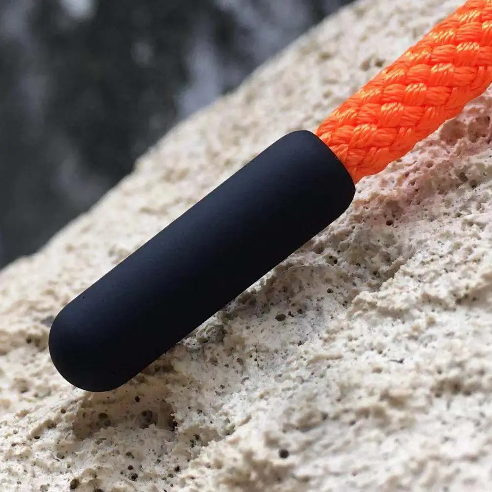 

Rubber black painted shoelace custom metal aglet