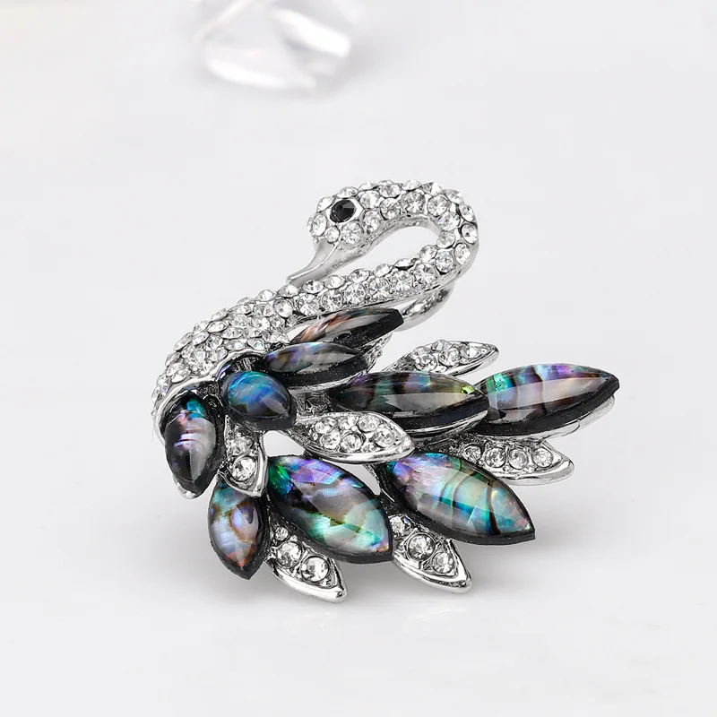 Hummingbird Brooch Paua Abalone Shell Bird Womens Silver Fashion Jewellery Gift