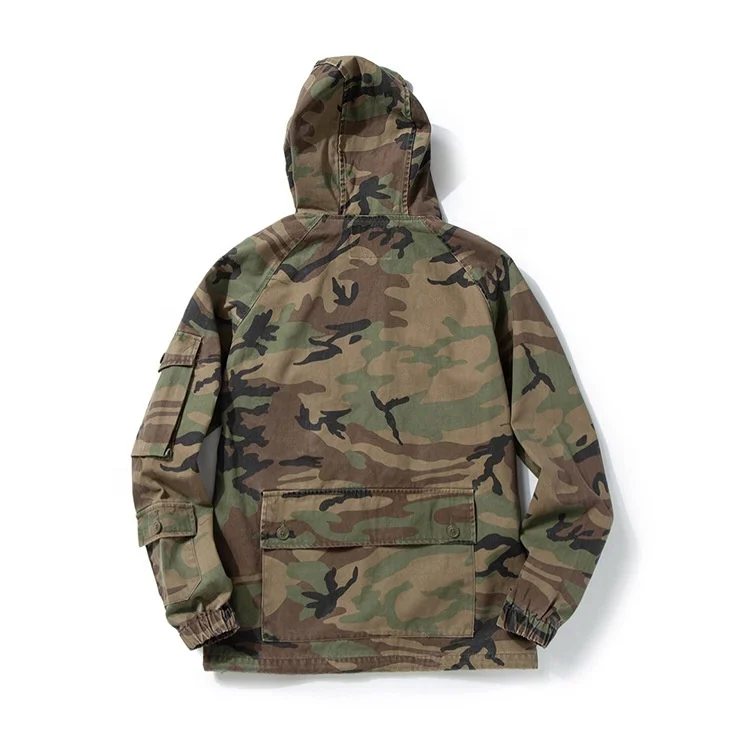 

Mens tactic jacket with fixed hood camouflage printing plus size military pullover 2021