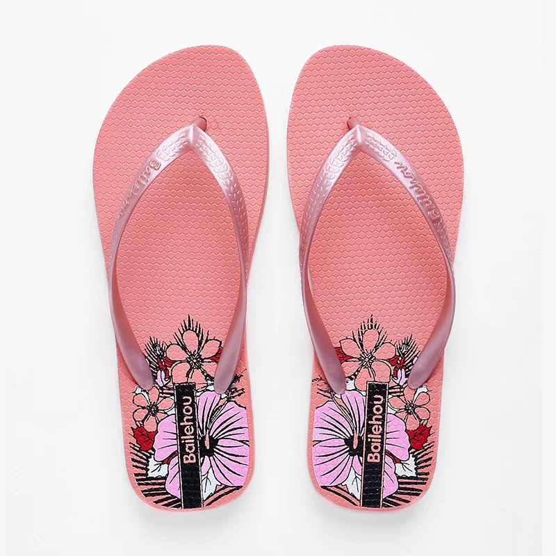 

summer women new manufacturers printed PVC non slip women flip flops slippers