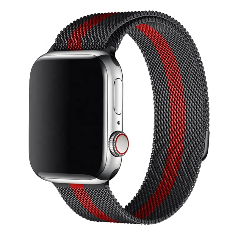 

Luxury Fashion Flexible Magnetic Stainless Steel Watch Band for Apple Watch Series Gold Metal i watch Wristband Strap