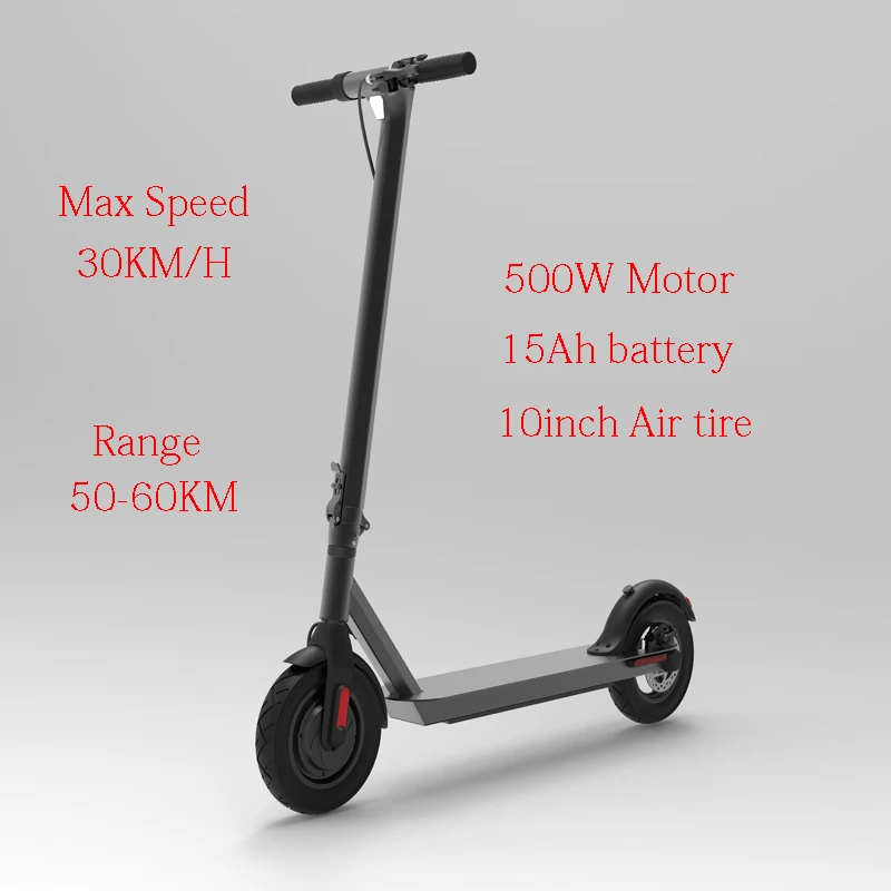 

Top Selling 500W Motor VFLY V10 Electric Scooter Adult With 10 Inch Air Tire 15Ah Battery Max G30 E Scooter in EU Warehouse