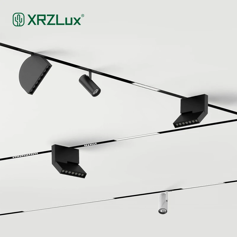 

XrzLux 1m Led Magnetic Track Light Recessed Trimless Track Light Indoor Aluminum Linear Light Bar For Shop Showroom Decorative
