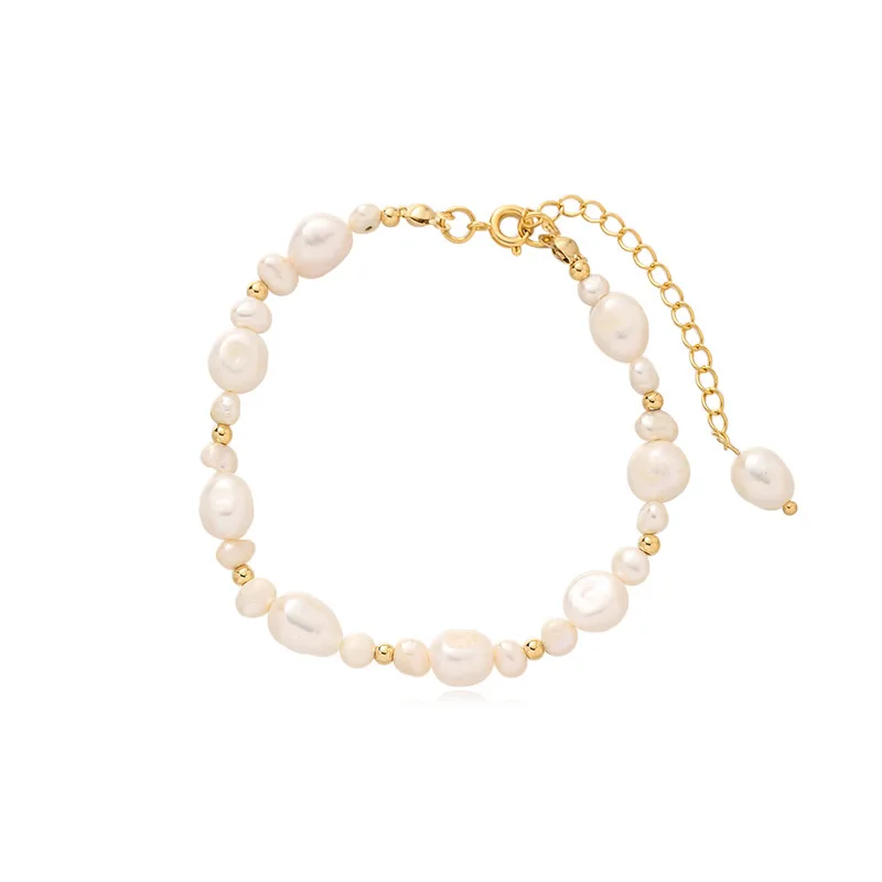 

Hainon pearl bracelets & bangles women bracelet gold Best festival gift Irregular charm bracelets