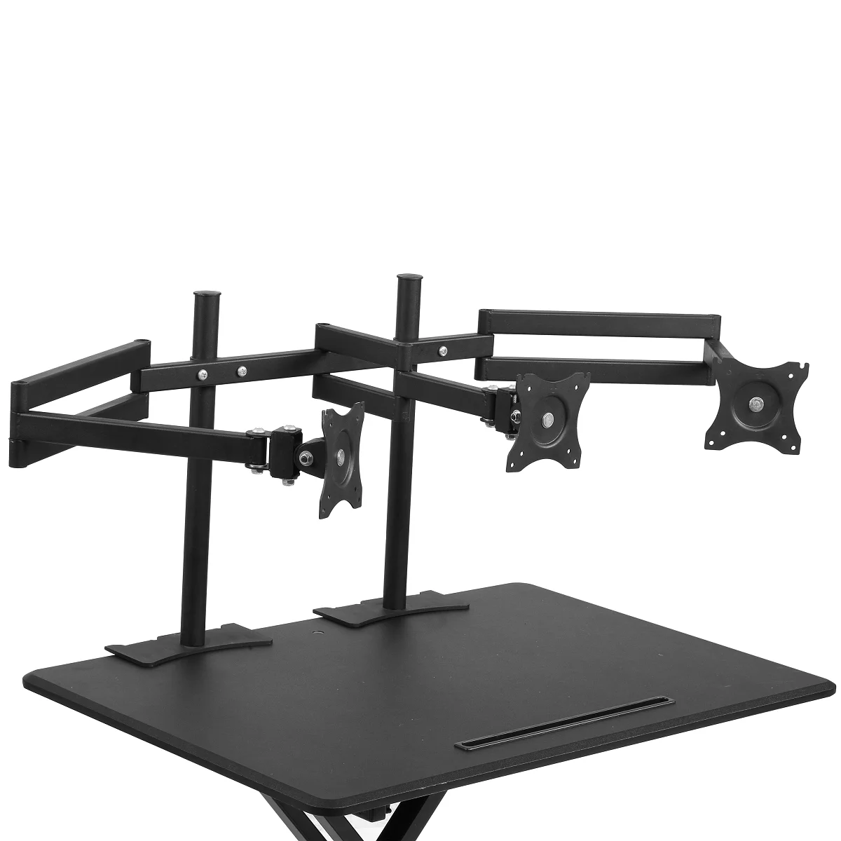 Ergoradjustable 3 Monitor Desk Mount With 3 Monitor Mount Arms Buy
