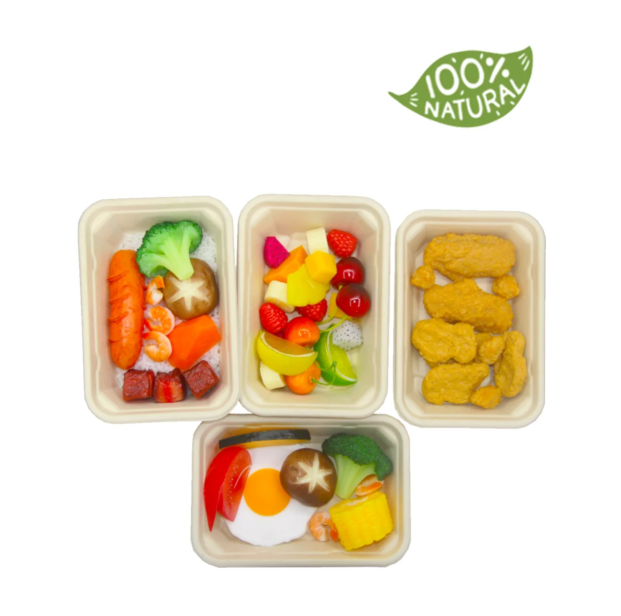 

450ml/500ml/650ml/750ml Biodegradable Sugarcane Bagasse Lunch Boxes Food Container With Cover