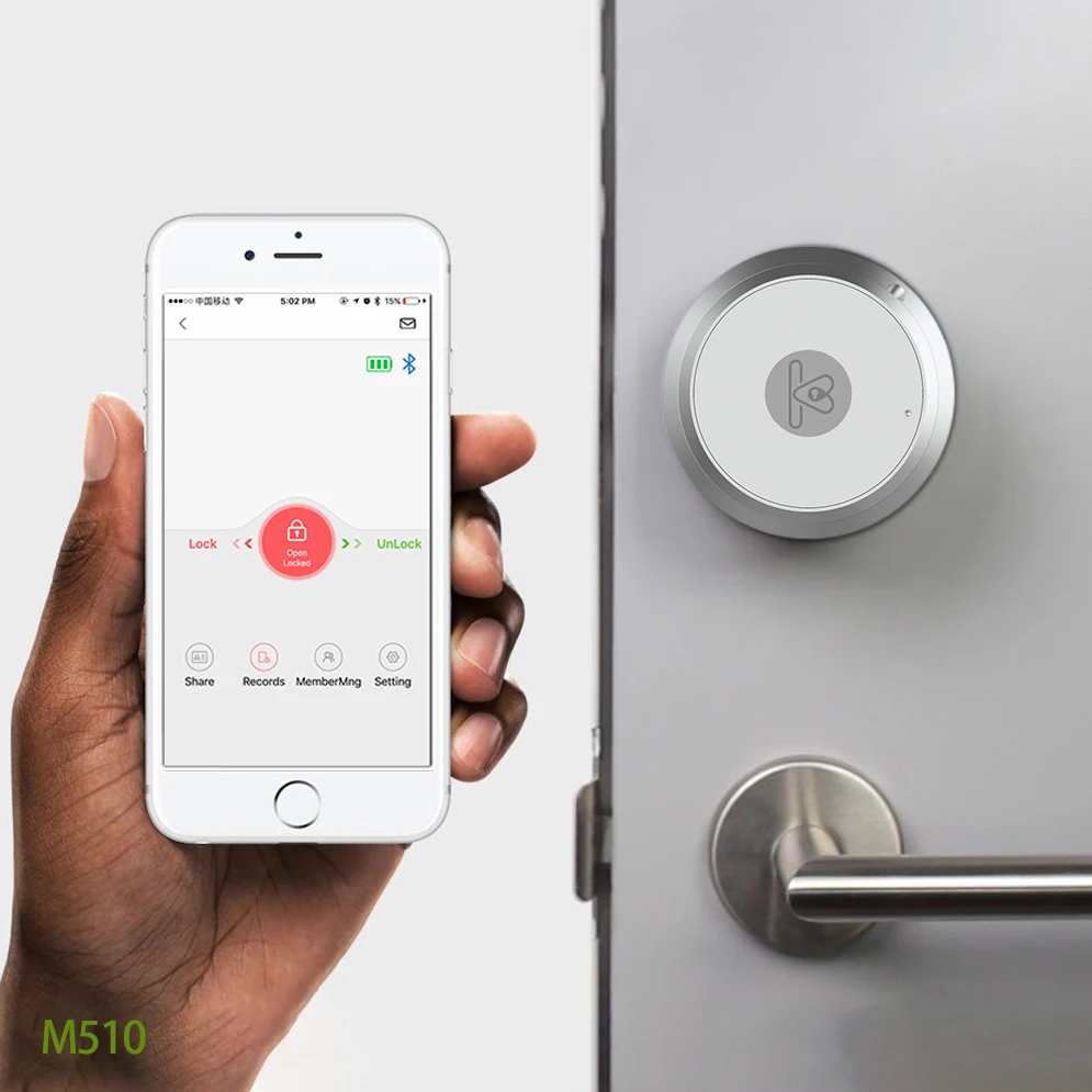 

M510 Home Security Smart Intelligent Bluetooth Fingerprint Door Cylinder Lock Tuya Door Lock