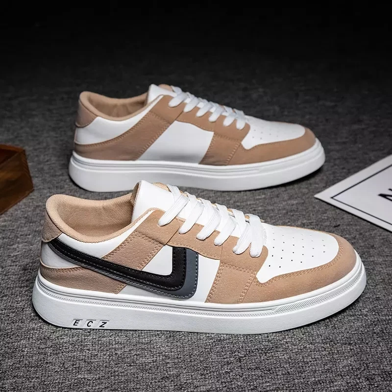 

New men's shoes fashion double standard board shoes Korean style trendy casual shoes student low top, As picture