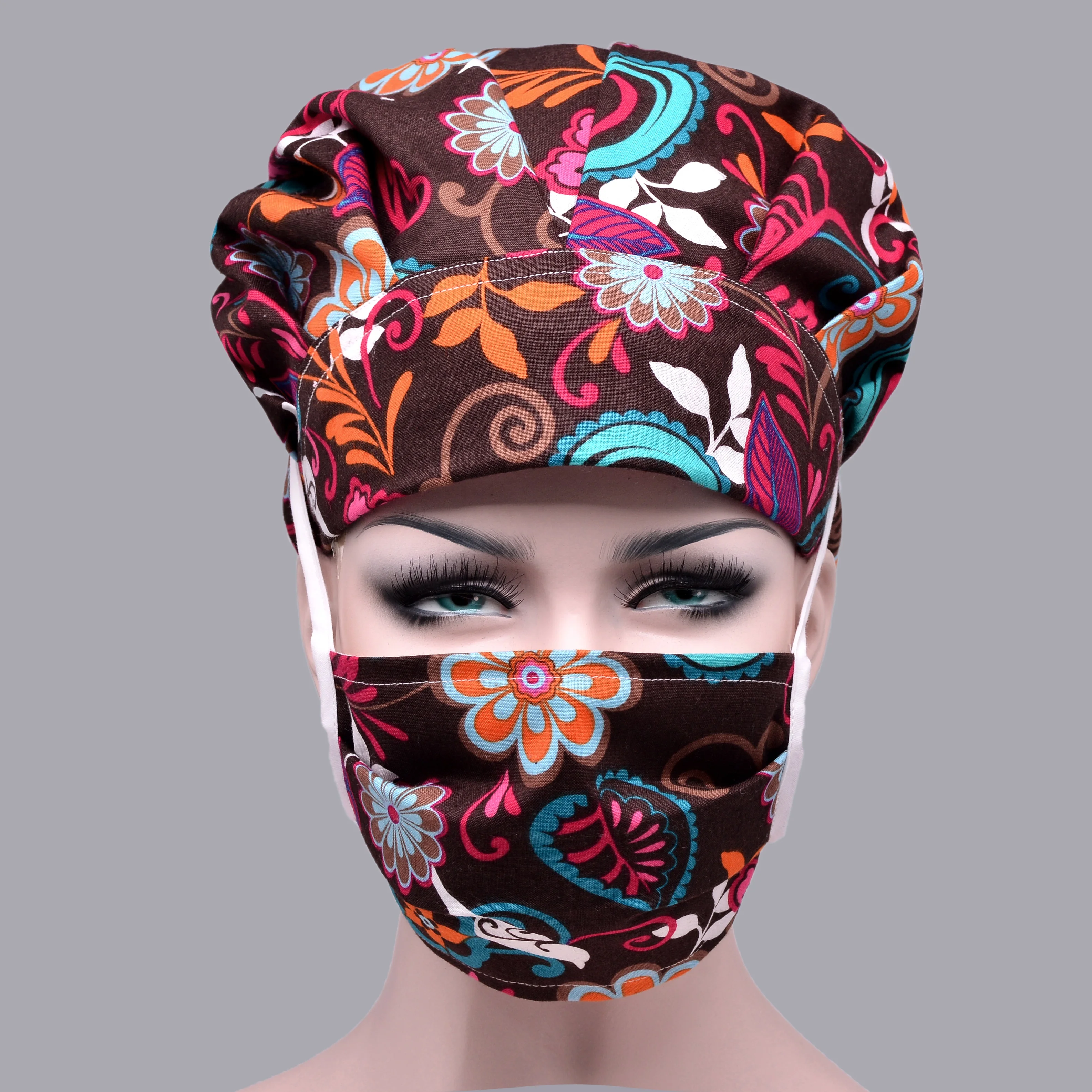 
Best sell nurse hats with printing pattern 