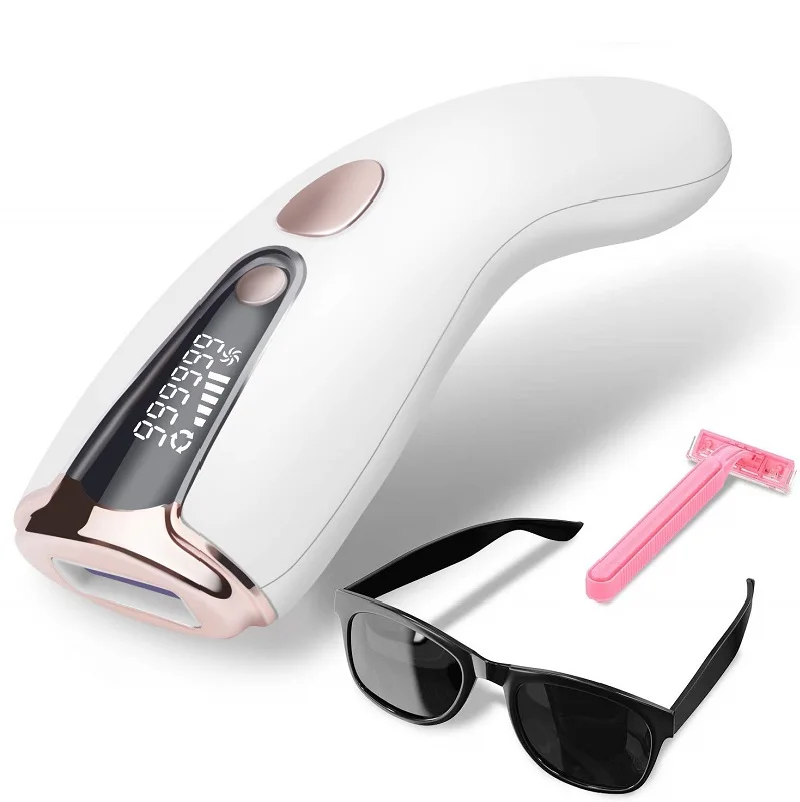

Permanent Painless Upgraded to 999,999 Flashes Facial Whole Body IPL Hair Removal Laser Hair Remover Device Machine For Women, White
