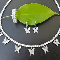 

2020 Hot sale cuban link chain high end silver diamond pendant tennis jewelry