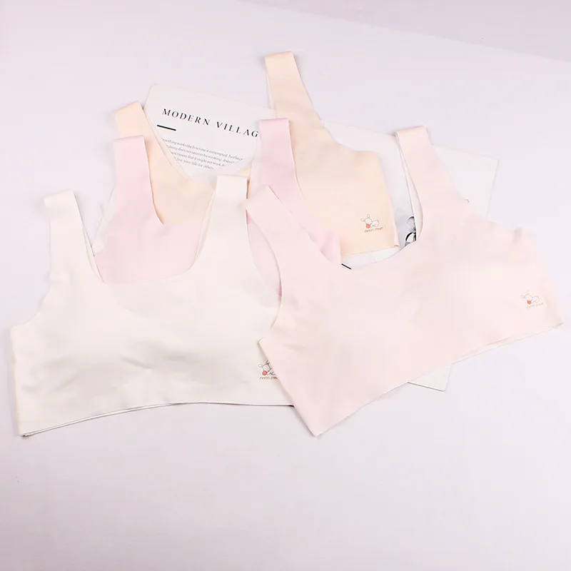 

seamless ice silk underwear, developmental girl's small ves big children's tube top