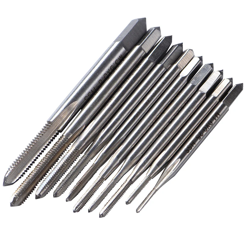 
10pcs HSS6542 high speed steel material mini M1 to M3.5 machine hand tap thread wire tapping threading taps 