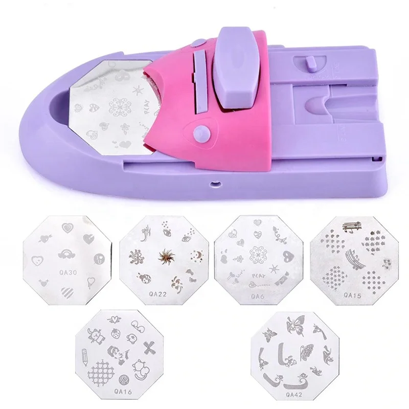 

Simple DIY Art Nail Polish Printer Equipment Tools Machine Stamping Press On Nails Digital Nail Art Printer For Sale, Blue/orange