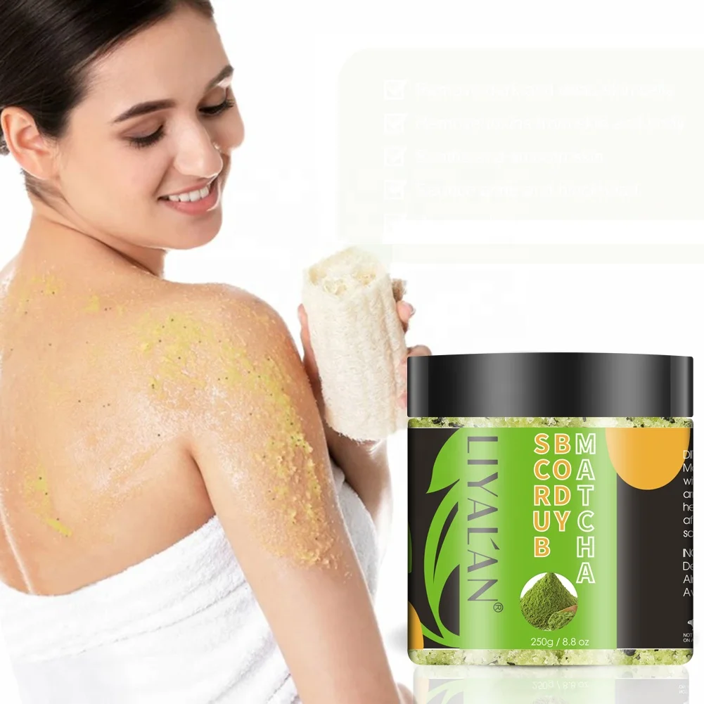 

Wholesale Private Label Natural Organic Green Tea Scrubs Whitening Face Exfoliator Matcha Sugar Body Care Scrub