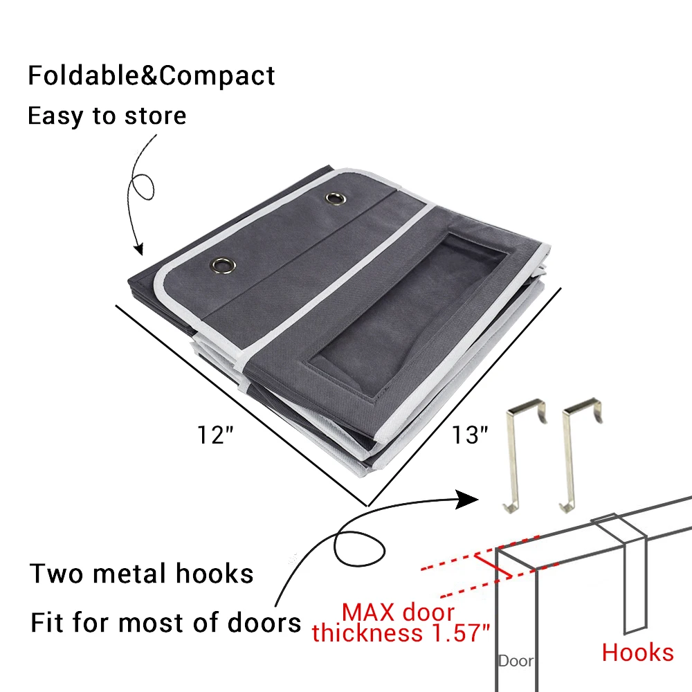 Fabric Office Over The Door Folder Storage Wall Mounted Hanging File
