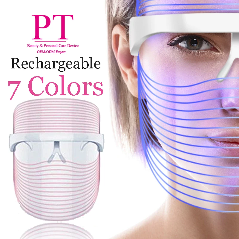 

LED Facial Mask Free Sample 3 Colors Led Phototherapy Beauty Mask PDT Led Facial Machine Light Up Therapy Led Face Mask